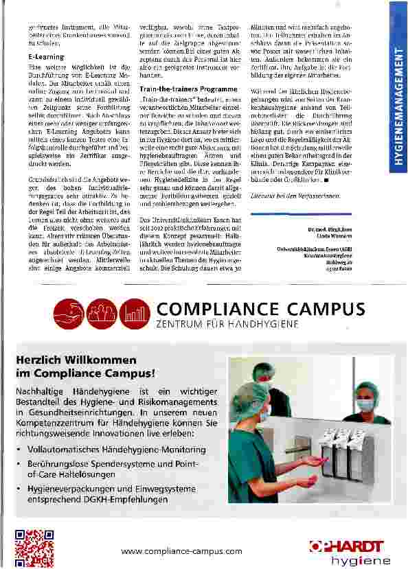 Vorschauseite 4: Krankenhaushygiene 2016