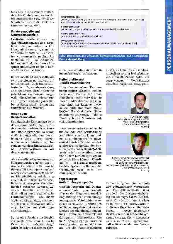 Vorschauseite 2: Karrieremodelle im Krankenhaus