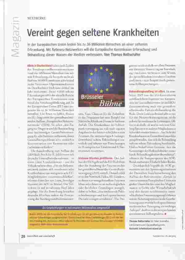 Vorschauseite 1: Vereint gegen seltene Krankheiten