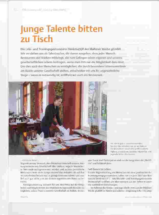 Vorschauseite 1: Junge Talente bitten zu Tisch