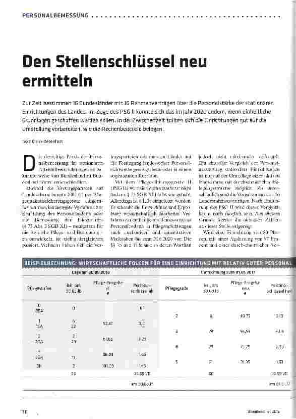 Vorschauseite 1: Den Stellenschlüssel neu ermitteln