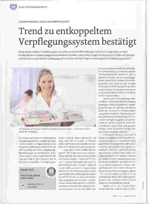 Vorschauseite 1: Trend zu entkoppeltem Verpflegungssystem bestätigt