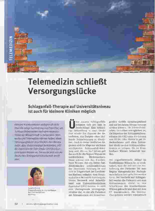 Vorschauseite 1: Telemedizin schließt Versorgungslücke