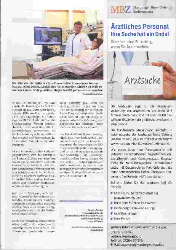 Vorschauseite 2: Telemedizin schließt Versorgungslücke
