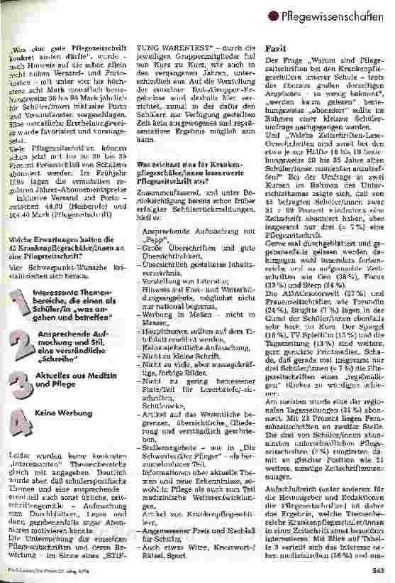 Vorschauseite 4: Was liest Mann/Frau als Krankenpflegeschüler/in?