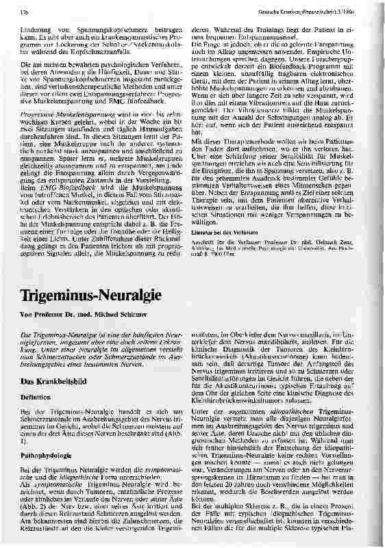 Vorschauseite 1: Trigeminus-Neuralgie