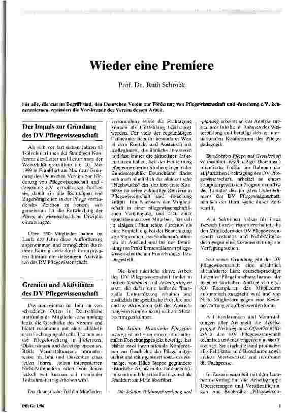Vorschauseite 1: Wieder eine Premiere