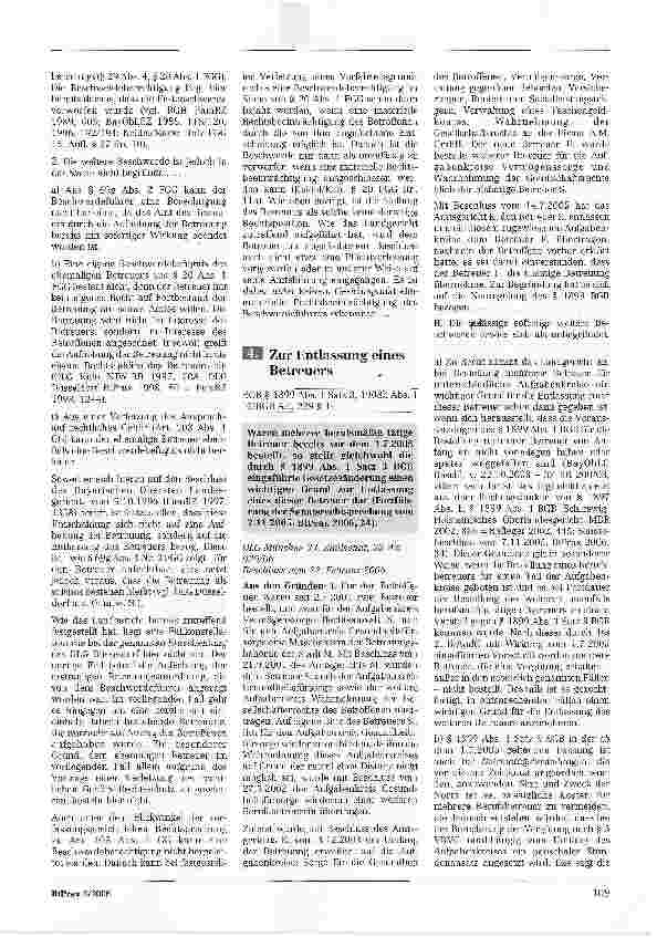 Vorschauseite 1: Zur Entlassung eines Betreuers