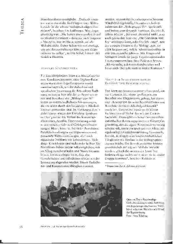 Vorschauseite 2: INTEGRATION VON SUCHTERKRANKTEN MENSCHEN IM ALTENHEIM - ICH HÄTTE KEINE ANDERE CHANCE MEHR GEHABT