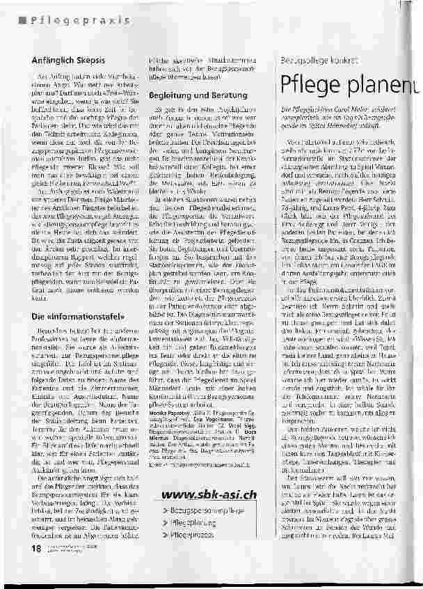 Vorschauseite 1: Bezugspflege konkret - Pflege planen und durchführen
