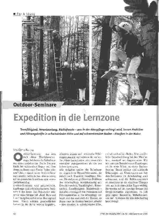 Vorschauseite 1: Expedition in die Lernzone