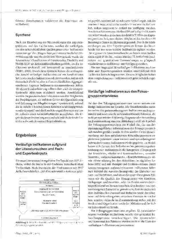 Vorschauseite 5: Die Entwicklung eines Sets von aufwandrelevanten Pflege indikatoren für die Schweizer Pflegepraxis
