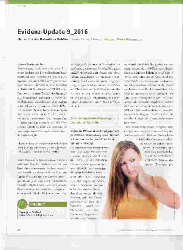 Vorschauseite 1: Evidenz-Update 9_2016