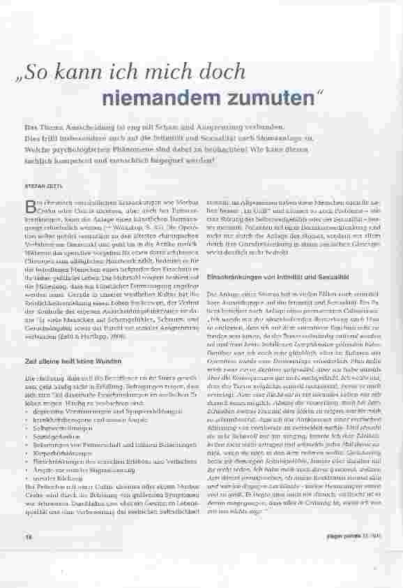 Vorschauseite 1: So kann ich mich doch niemandem zumuten