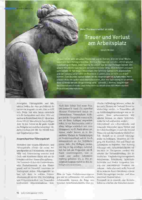 Vorschauseite 1: Trauer und Verlust am Arbeitsplatz