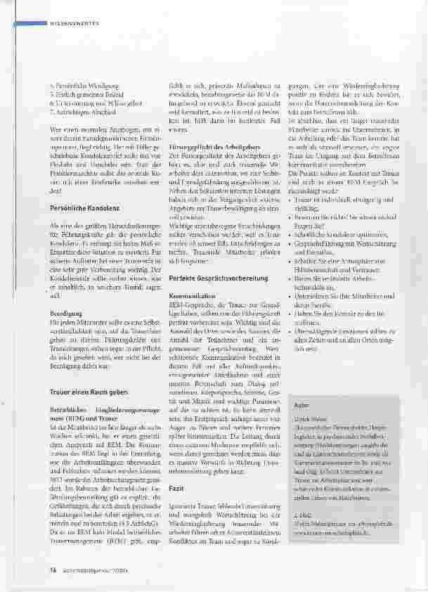 Vorschauseite 3: Trauer und Verlust am Arbeitsplatz