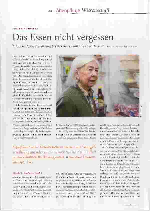 Vorschauseite 1: Das Essen nicht vergessen