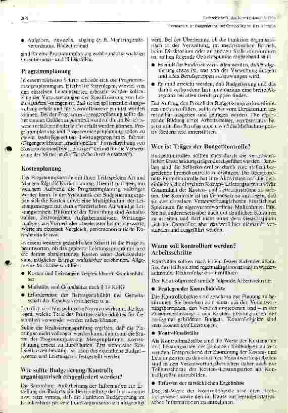 Vorschauseite 4: Budgetierung und Controlling im Krankenhaus