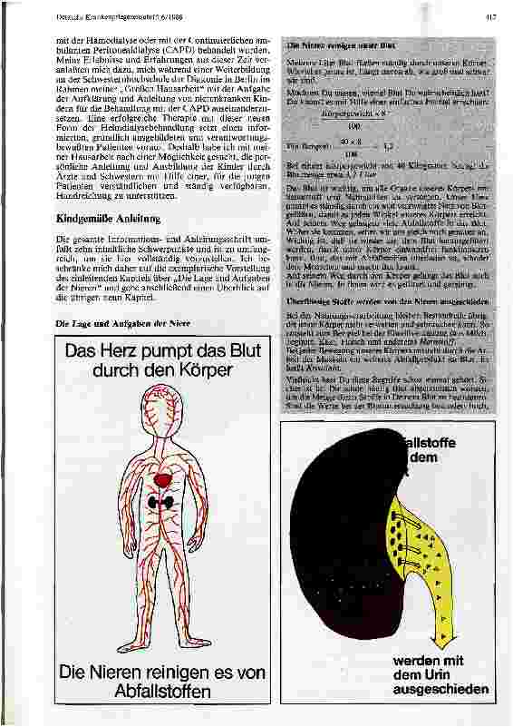 Vorschauseite 2: Die Behandlung mit CAPD Entwurf einer Informationsund Anleitungsschrift für Kinder und Jugendliche
