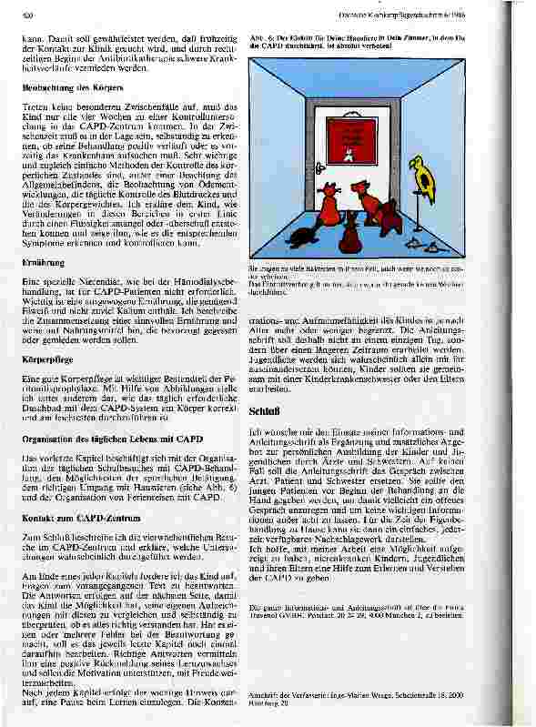 Vorschauseite 5: Die Behandlung mit CAPD Entwurf einer Informationsund Anleitungsschrift für Kinder und Jugendliche