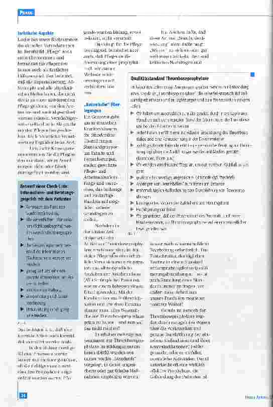 Vorschauseite 2: Thromboseprophylaxe Teil 3 Medikamentöse Behandlung, juristische Aspekte und Überlegungen zu Standards