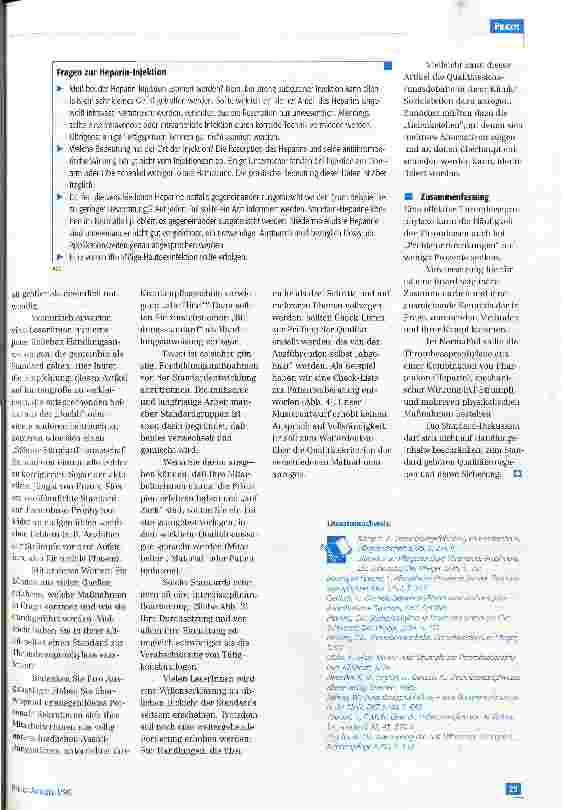 Vorschauseite 3: Thromboseprophylaxe Teil 3 Medikamentöse Behandlung, juristische Aspekte und Überlegungen zu Standards