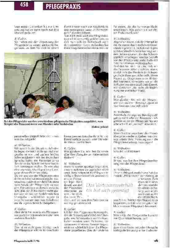 Vorschauseite 2: Der Patient wird aktiv an der Pflege beteiligt