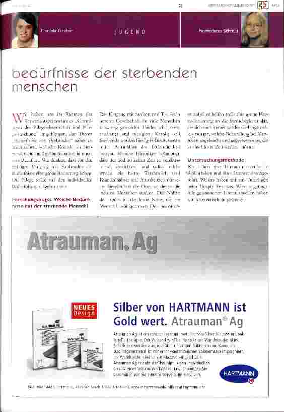 Vorschauseite 1: Bedürfnisse der sterbenden Menschen