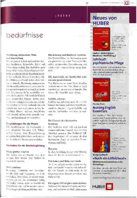 Vorschauseite 5: Bedürfnisse der sterbenden Menschen