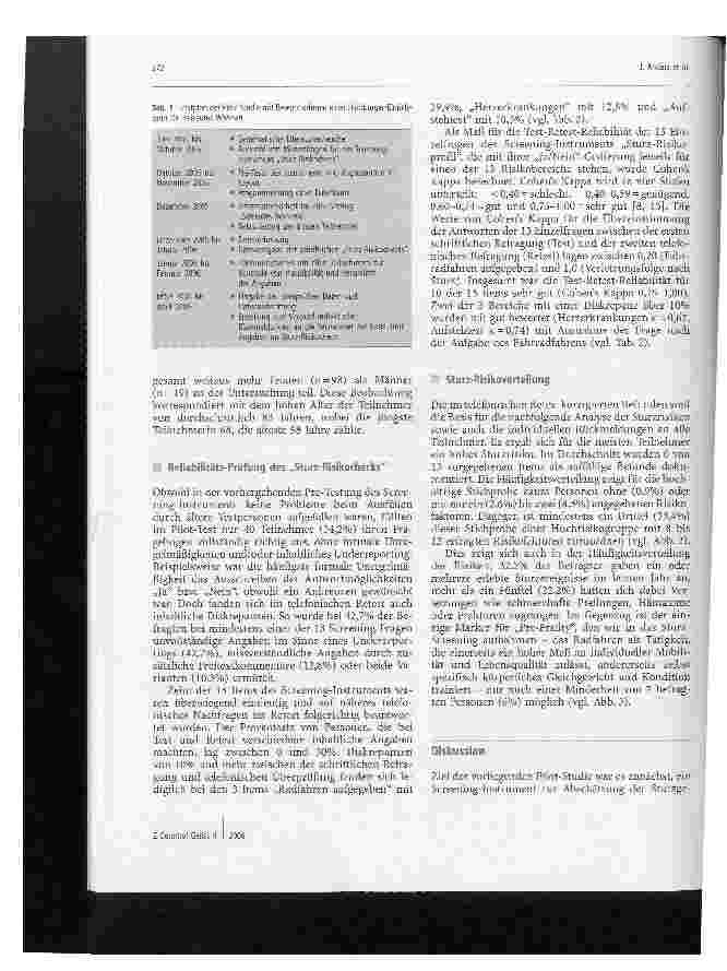 Vorschauseite 5: Einschätzung der Sturzgefährdung gebrechlicher, noch selbstständig lebender, älterer Menschen