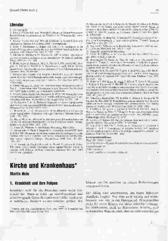 Vorschauseite 1: Kirche und Krankenhaus