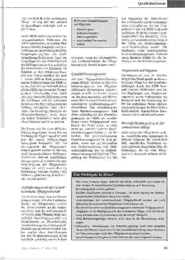 Vorschauseite 2: Die neuen MDK-Prüfgrundlagen - einheitlicher und verbindliche