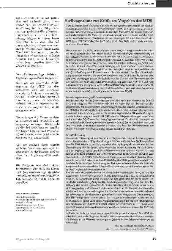 Vorschauseite 4: Die neuen MDK-Prüfgrundlagen - einheitlicher und verbindliche