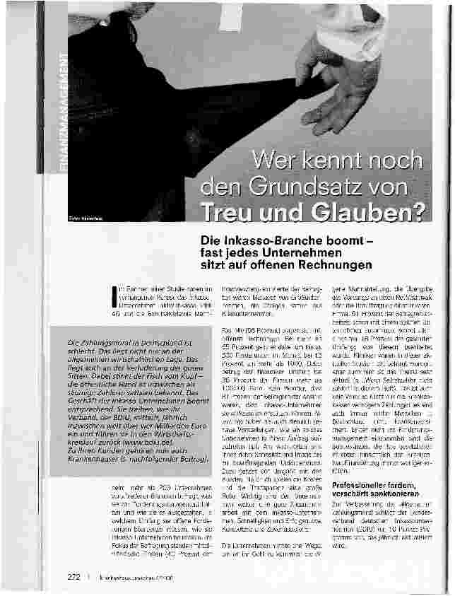 Vorschauseite 1: Wer kennt noch den Grundsatz von Treu und Glauben?