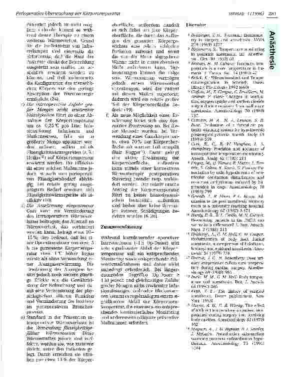 Vorschauseite 5: Perioperative Überwachung der Körpertemperatur