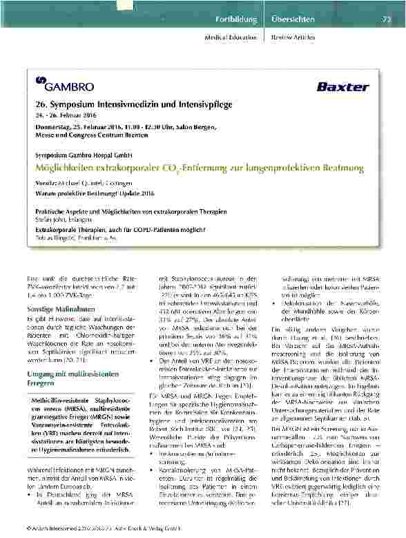 Vorschauseite 6: Hygienestandards auf der Intensivstation