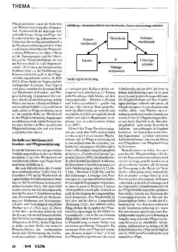 Vorschauseite 2: Ordnungspolitische Weiterentwicklung durch mehr Wettbewerb in der Pflegeversicherung?