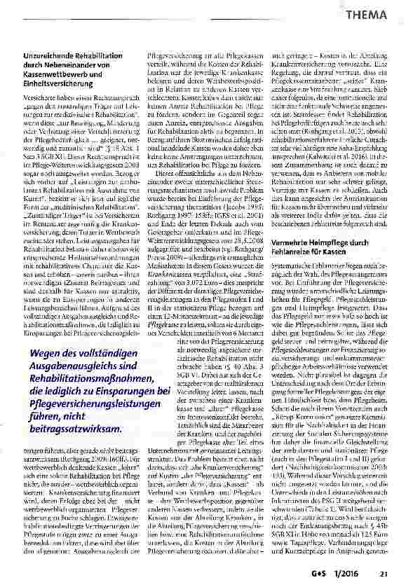Vorschauseite 3: Ordnungspolitische Weiterentwicklung durch mehr Wettbewerb in der Pflegeversicherung?