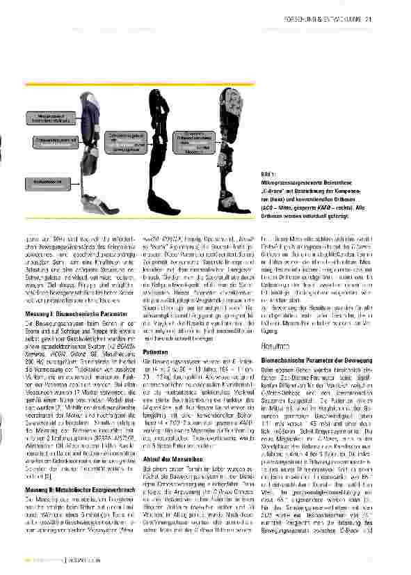 Vorschauseite 2: Mikroprozessorgesteuerte Komponenten in der Beinorthetik
