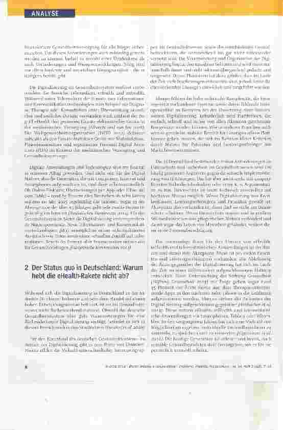 Vorschauseite 2: eHealth in Deutschland - Probleme, Projekte, Perspektiven
