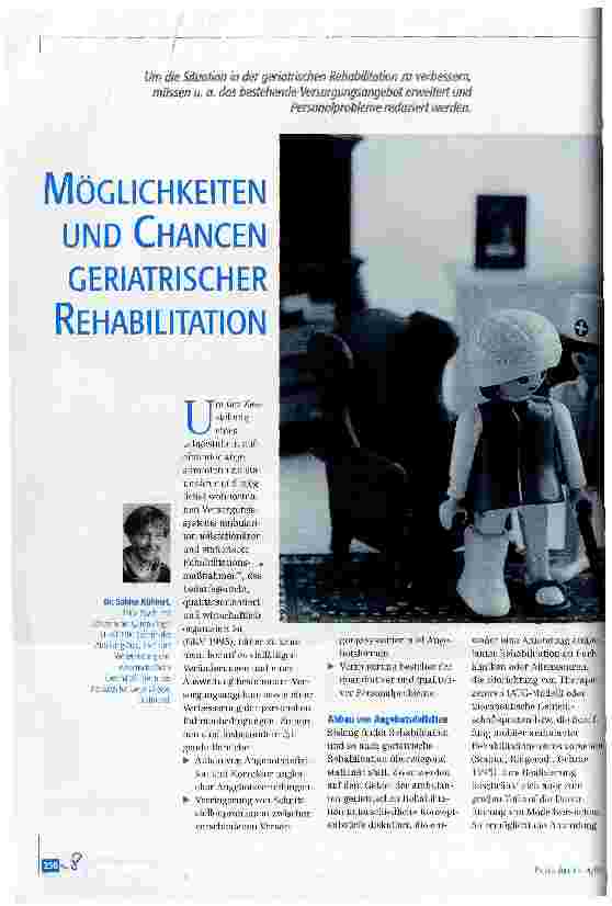 Vorschauseite 1: Möglichkeiten und Chancen geriatrischer Rehabilitation