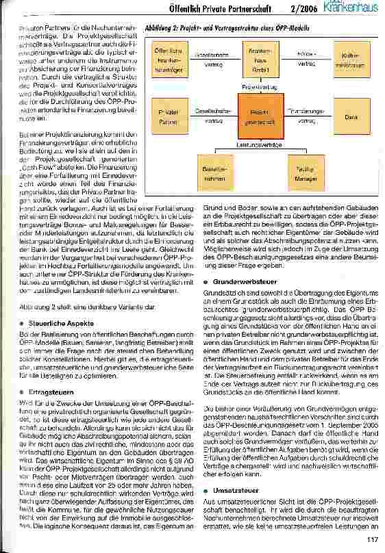 Vorschauseite 6: OPP im Krankenhausbereich: Eine Alternative zur klassischen Privatisierung
