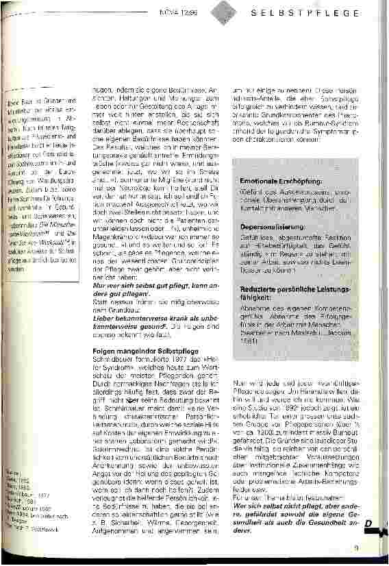Vorschauseite 2: Selbstpflege Nur wer sich selbst pflegt, kann andere gut pflegen