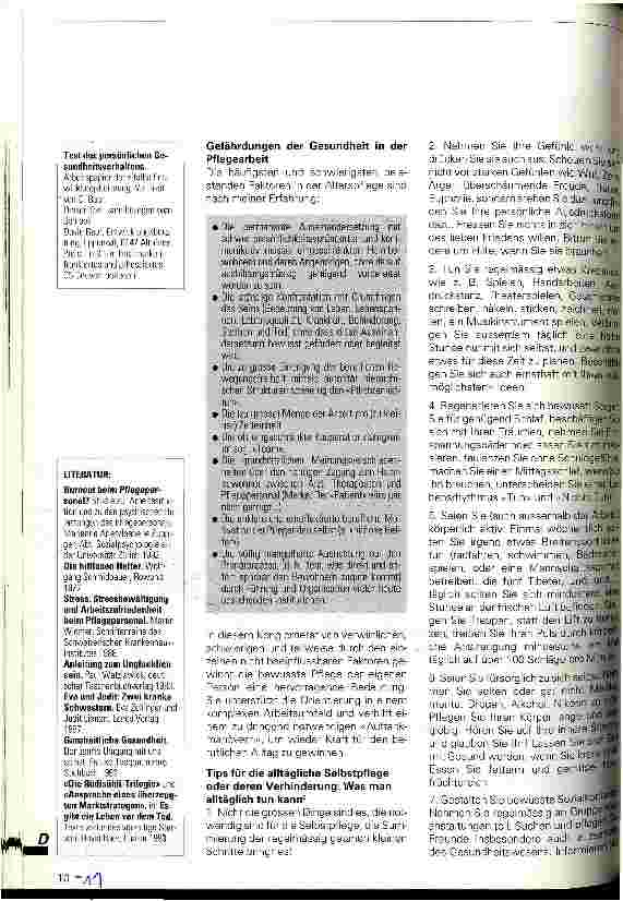 Vorschauseite 3: Selbstpflege Nur wer sich selbst pflegt, kann andere gut pflegen