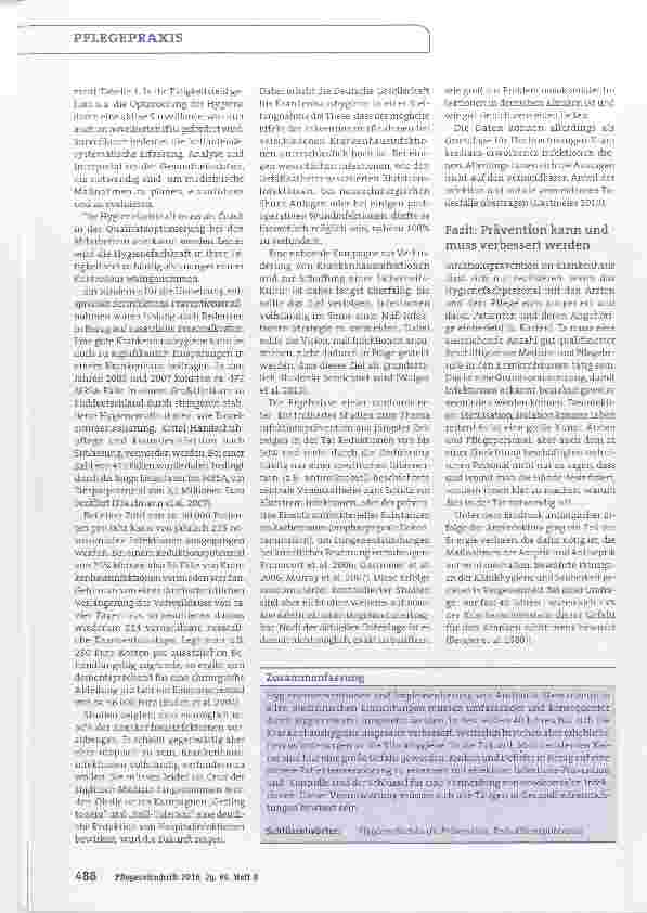 Vorschauseite 4: Die Schlüsselrolle der Hygienefachkraft