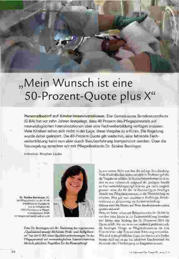 Vorschauseite 1: Mein Wunsch ist eine 50-Prozent-Quote plusX