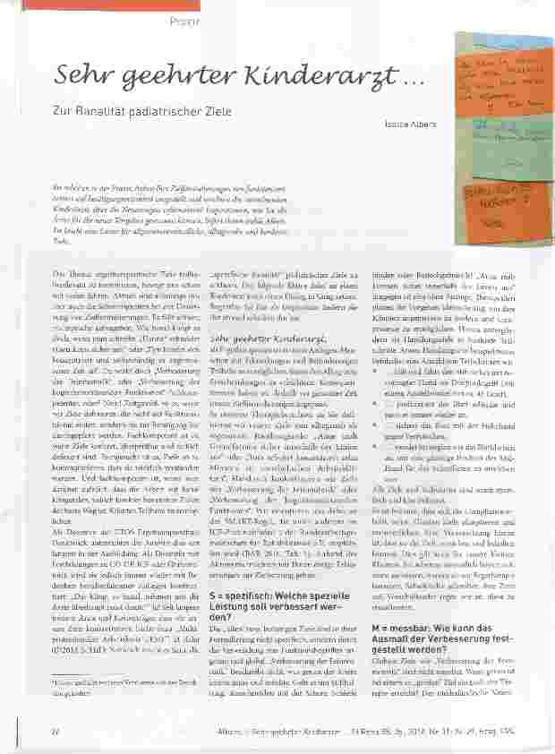 Vorschauseite 1: Sehr geehrter Kinderarzt ...