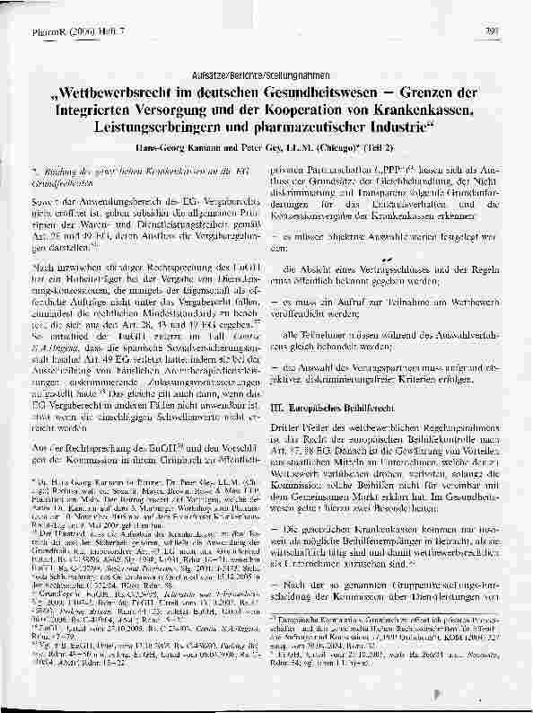 Vorschauseite 1: Wettbewerbsrecht im deutschen Gesundheitswesen