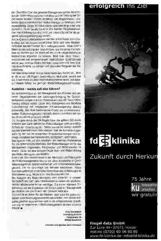 Vorschauseite 4: Der Risiko-Manager im Krankenhaus