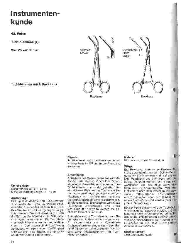 Vorschauseite 1: Instrumentenkunde 42. Folge: Tuch-Klemmen